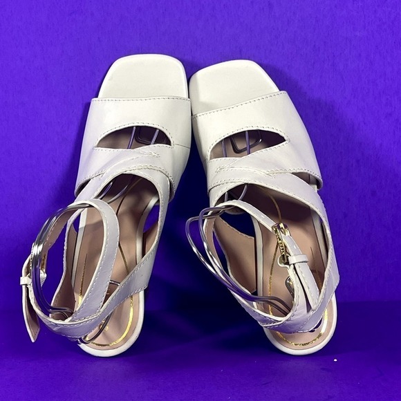 Cole Haan Women's Reina City Sandals Block Heel Strappy Ivory Shoe Size 8.5-NEW - Picture 5 of 10